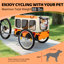Grande remorque à vélo pliante pour chiens - roues de 20 x 2 1/8 po, structure en acier robuste, conception spacieuse, vélo tout-terrain, jogging et camping, orange