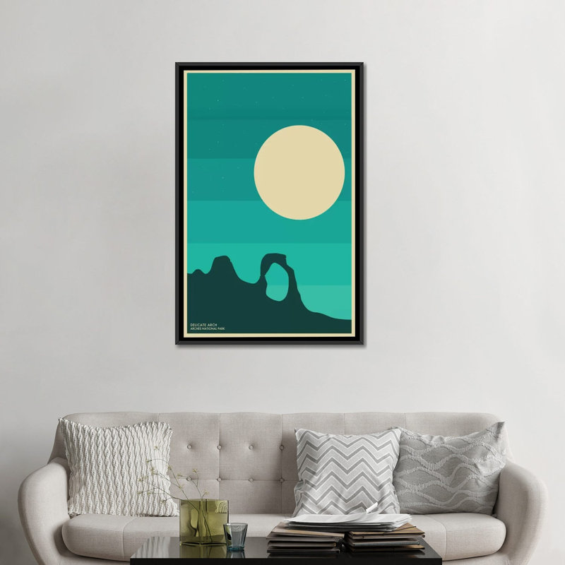 Arches, impression sur toile tendue, Toile avec cadre noir, Pas de tapis, H 48 po x l 32 po x P 1,5 po