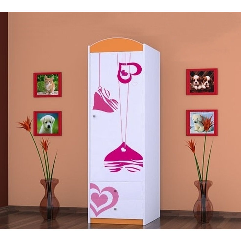 Mccormack 1 Door Wardrobe, Orange