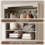 Armoire-penderie autoportante à 3 tiroirs avec étagères réglables et tringle, en érable rustique-1052269300