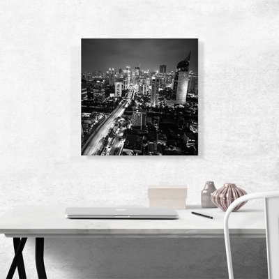 Horizon de Jakarta en Indonésie - reproduction de photo sur toile tendue