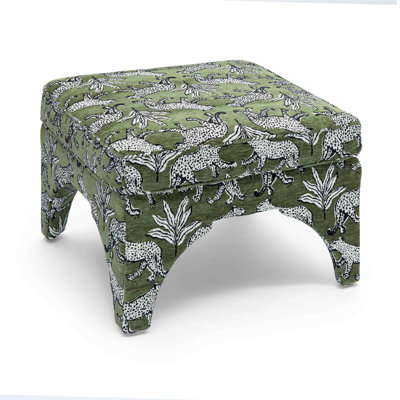 Leopard Jacquard Ottoman