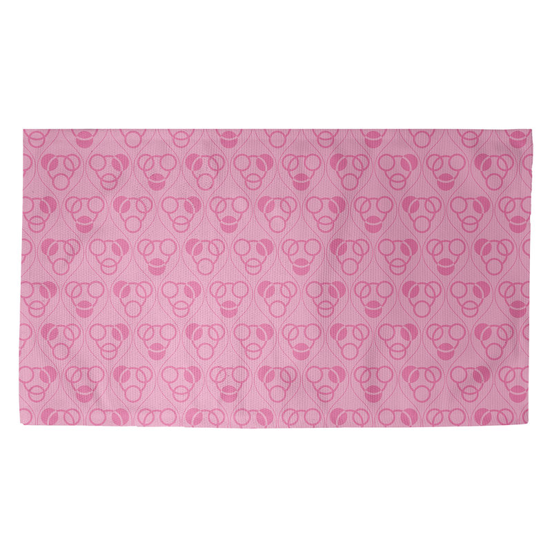 Tapis à motif de cercles et de vagues roses, Rectangle de 2 pi x 3 pi