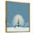 Toile avec cadre flottant or