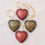 Ensemble d'ornement suspendu 4 pièces Traditional Hearts