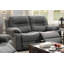 Fauteuil inclinable contemporain en cuir bleu ardoise