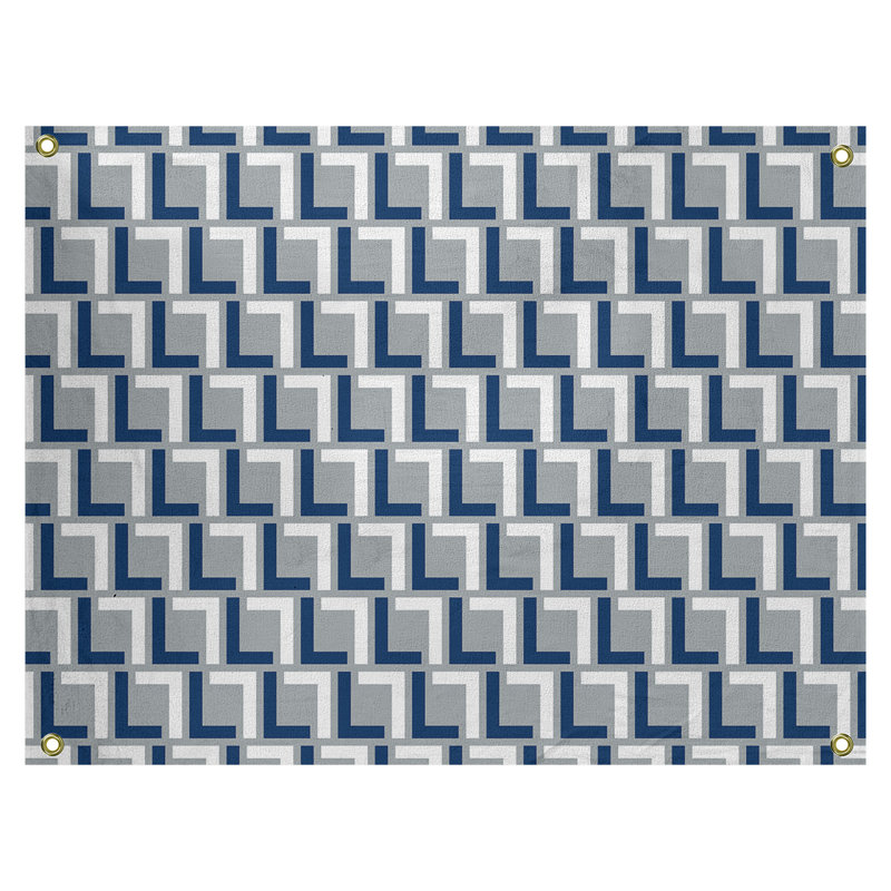 Tapisserie de luxe Indianapolis Football, Gris / bleu bolide / blanc, H 59 po x l 80 po, polyester
