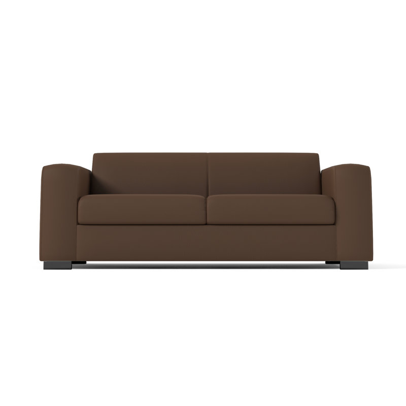 Mallard Faux Leather 2 Seater Sofa, Brown