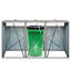 Remise extérieure pour poubelle en métal gris - peut contenir 3 poubelles ventilées, facile à nettoyer et à entretenir.