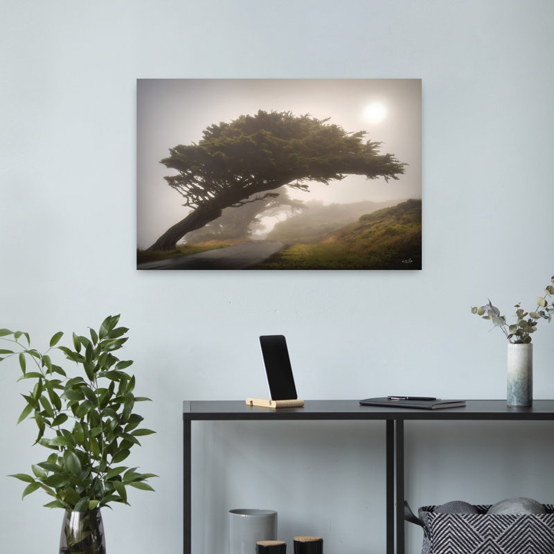 Arbre abstrait, paysage contemporain, H 16 po x l 24 po