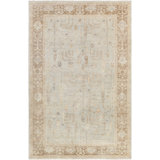 Normandy Wool Oriental Area Rug in Light Gray/Seafoam/Ivory
