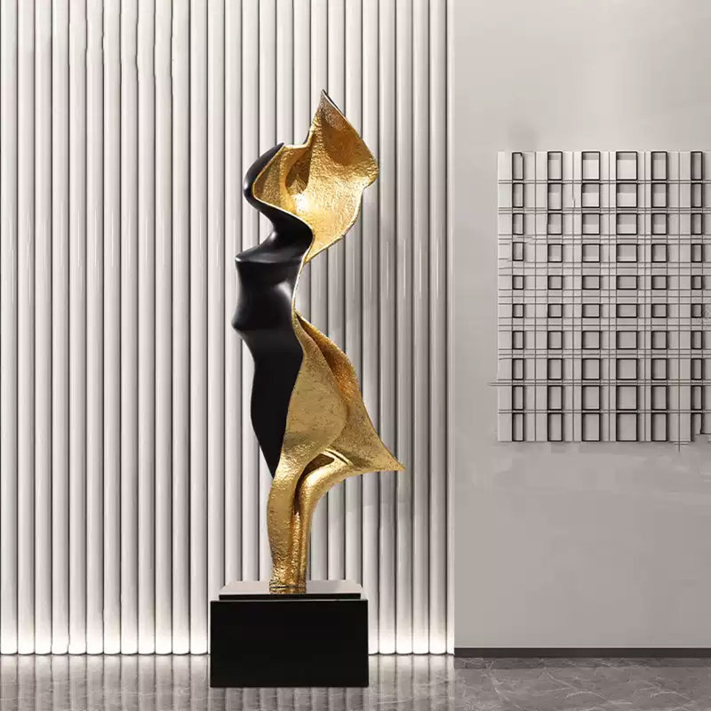 Sculpture abstraite en fibre de verre
