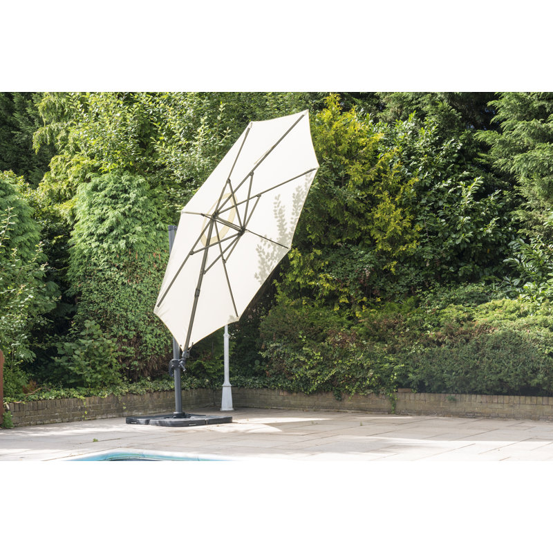 Johnny Cantilever Parasol, Natural, 240cm H x 350cm W x 350cm D
