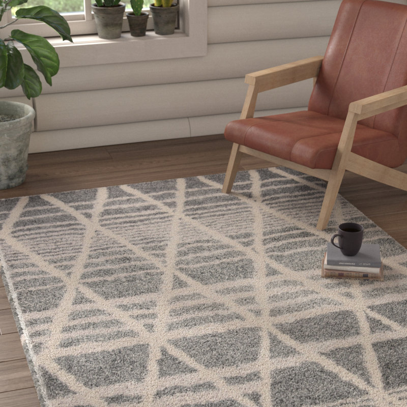 Probst Hand Tufted Wool Geometric Rug, Rectangle 8' x 10'