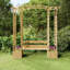 Aleksia 1.98m H x 0.6m W x 2.3m D Solid Pinewood Pergola