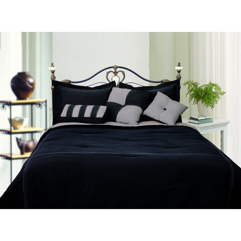 Coussin décoratif , Noir/gris