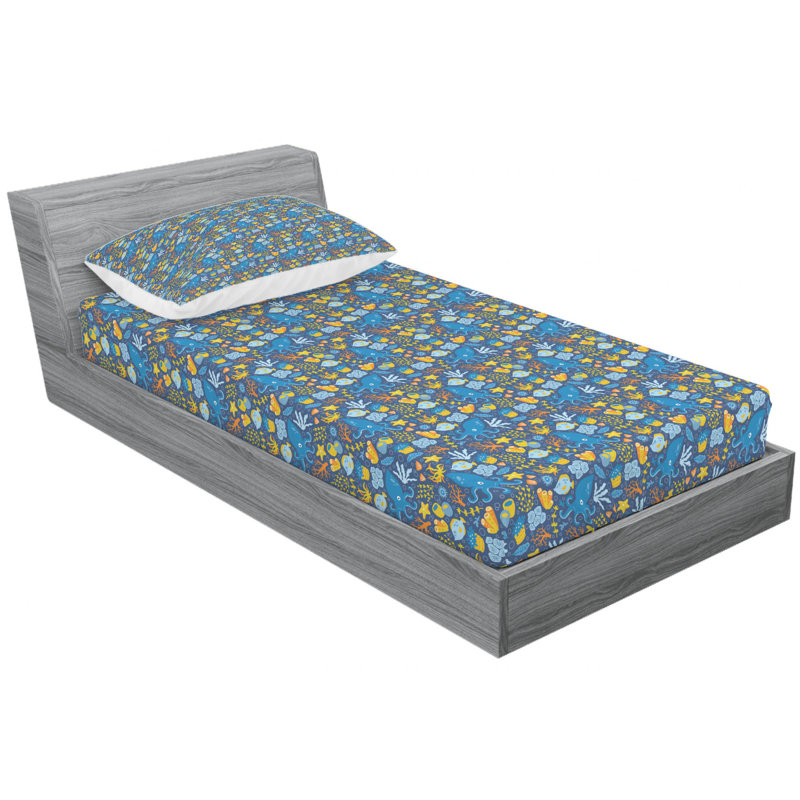 Microfiber Sheet Set, Twin Sheet Set with Fitted Sheet