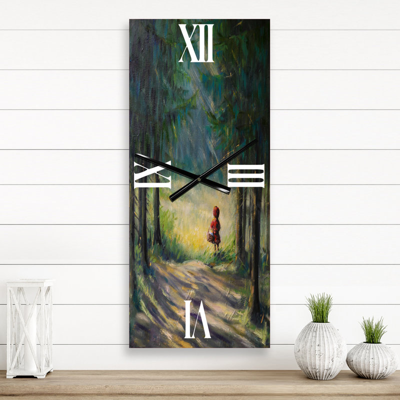 Petit chaperon rouge dans les bois - Horloge murale traditionnelle, Petit