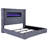 Stoehr Upholstered Queen Flame Visualizer Bed Grey-1802398015-1802398009