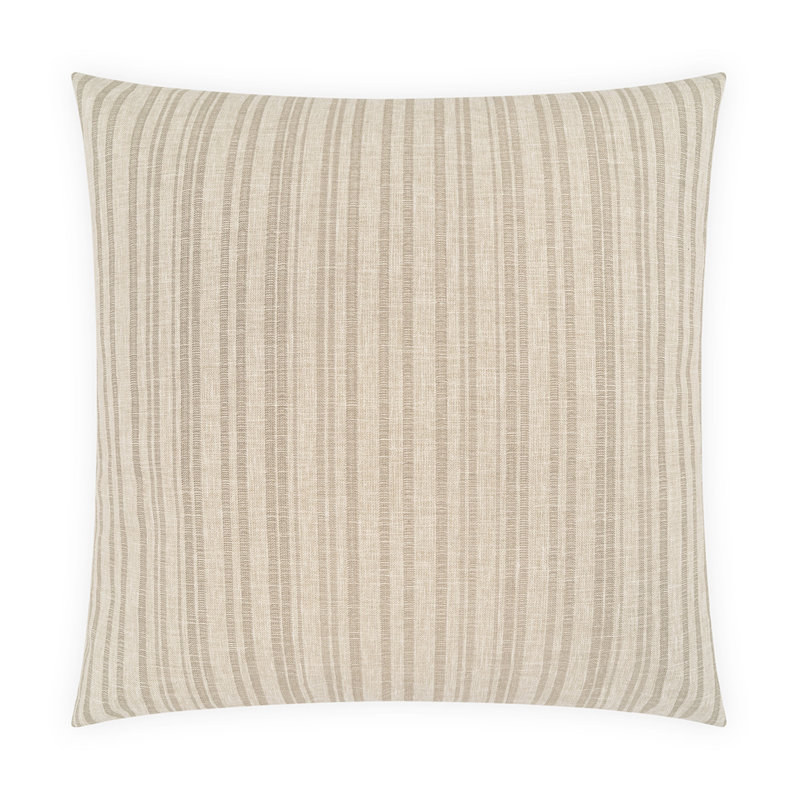 Deseo Square Pillow Cover & Insert, Square 20", Taupe