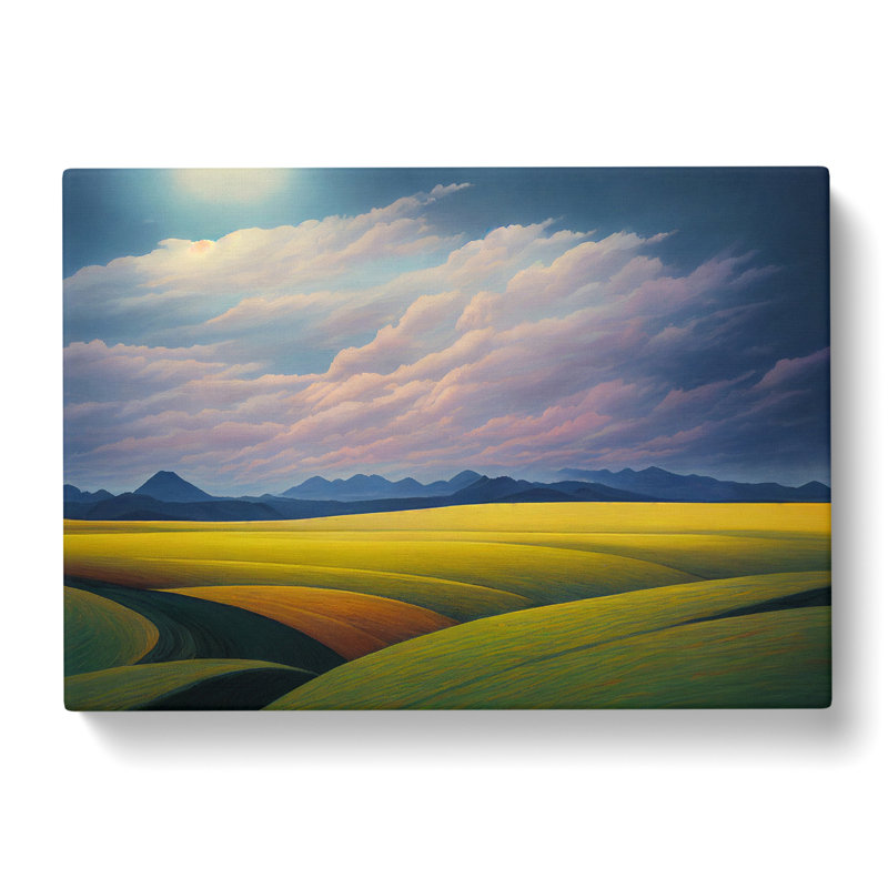 Spring Meadow Landscape View Vol.3 - Wrapped Canvas Print