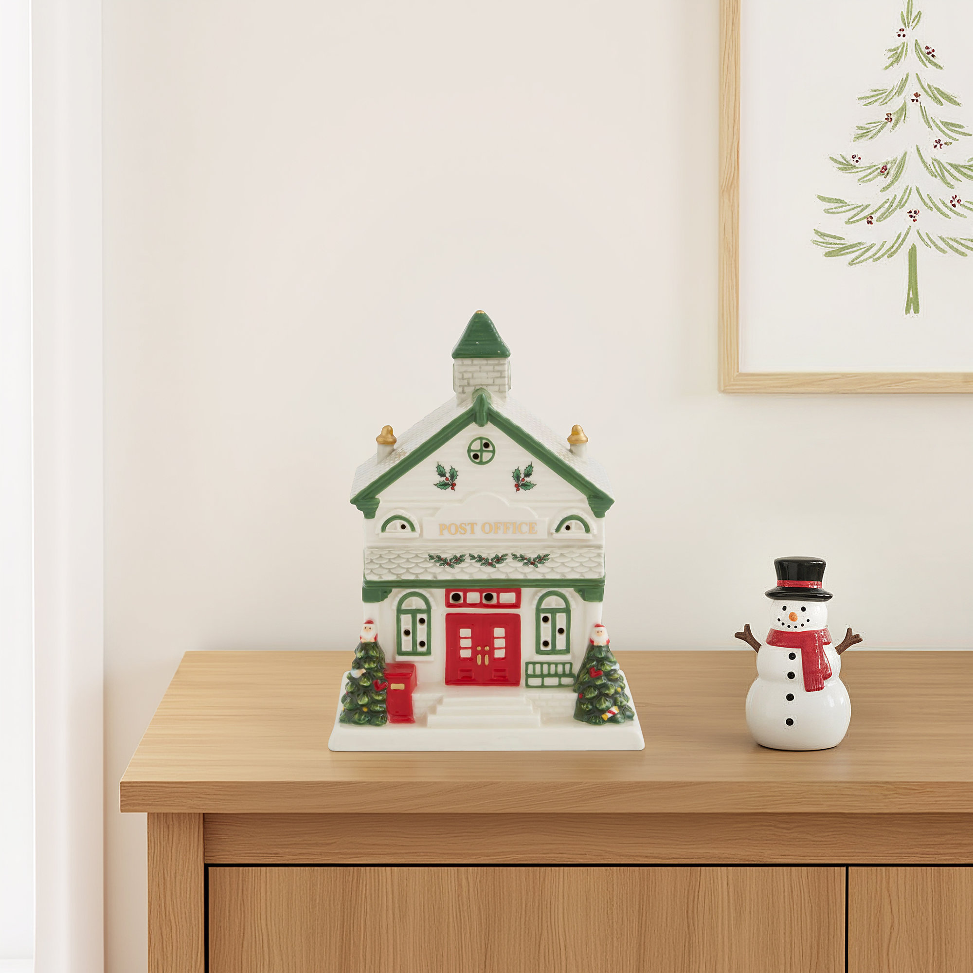 Spode Christmas Tree Led Post Office 6.5"