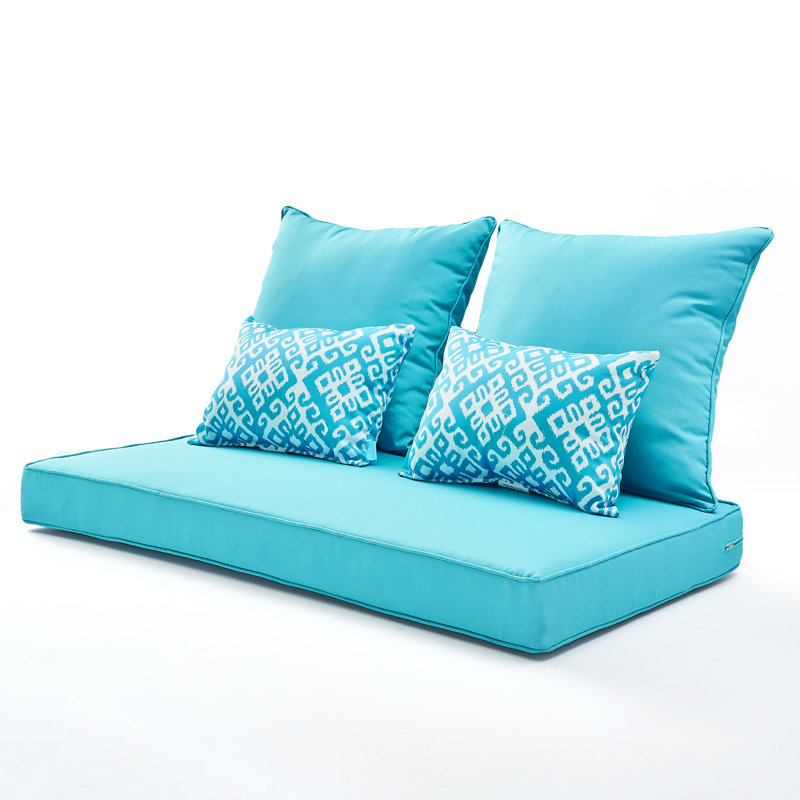 Coussin de siège / de dossier d'intérieur / d'extérieur, Bleu ciel