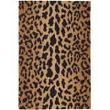 Leopard Hand Micro Hooked Wool Rug