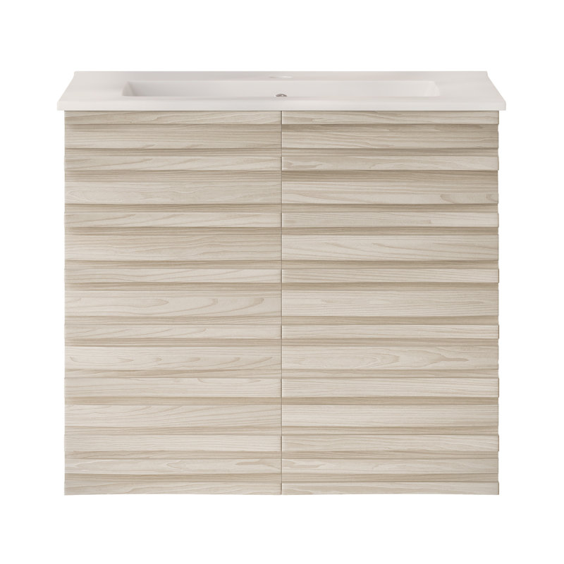 Meuble-lavabo mural 24 po Cascade, Blanc, 24", Trou unique