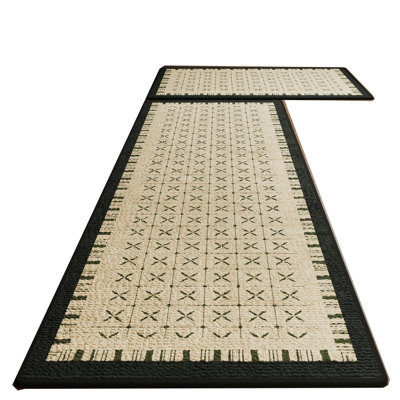 Geometric Kitchen Rug Set (2-Piece)