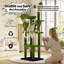 Arbre à chat de 72 po de haut, tour pour chat avec capsule transparente, poteaux à griffer en sisal, perchoirs moelleux et jouets interactifs-114390069
