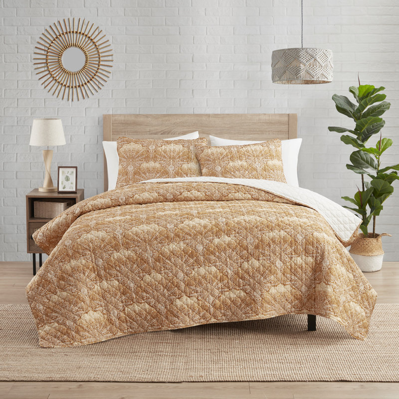 Panther Ombre Medallion Boho Quilt Set, Full Quilt + 2 Standard Shams