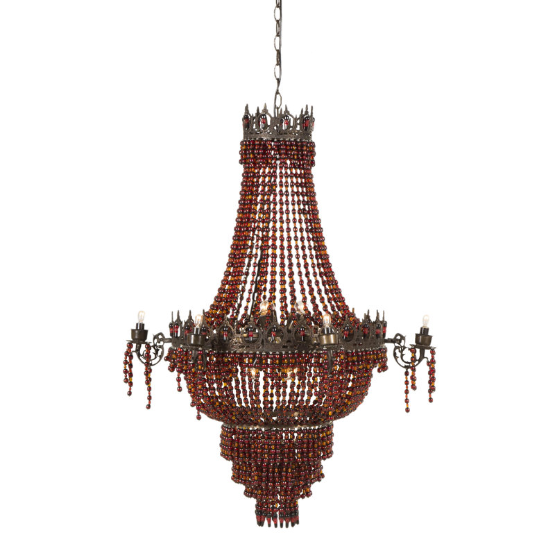 Nellcote 18 - Light Chandelier, Claret