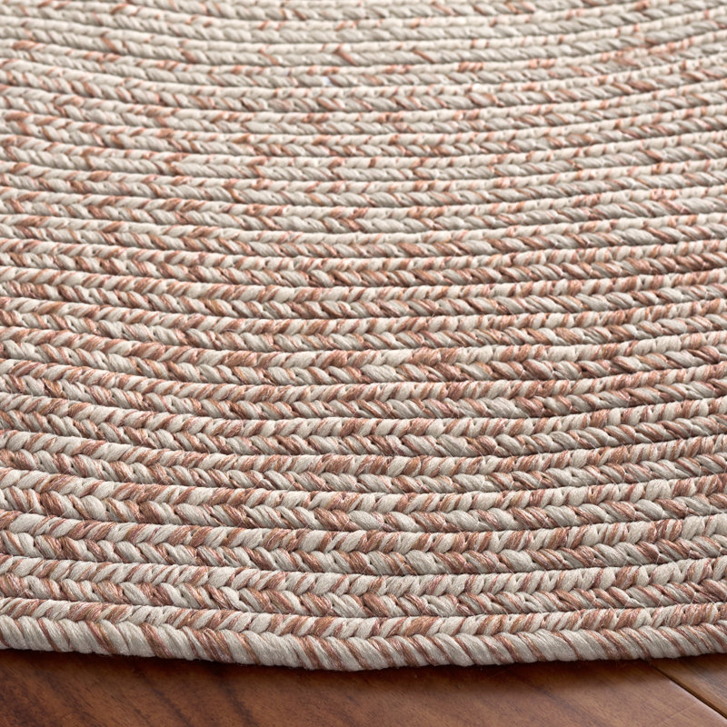 Braided 283 Hand Woven Performance Machine Washable No Pattern Rug, Oval 5' x 8'