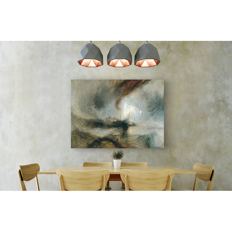 Snow Storm, Steam Boat Off A Harbour's Mouth by William Turner - Wrapped Canvas Painting, 70cm H x 100cm W x 4cm D