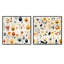 Haddad - Ensemble de 2 collages carrés à formes abstraites-101843967-101843966