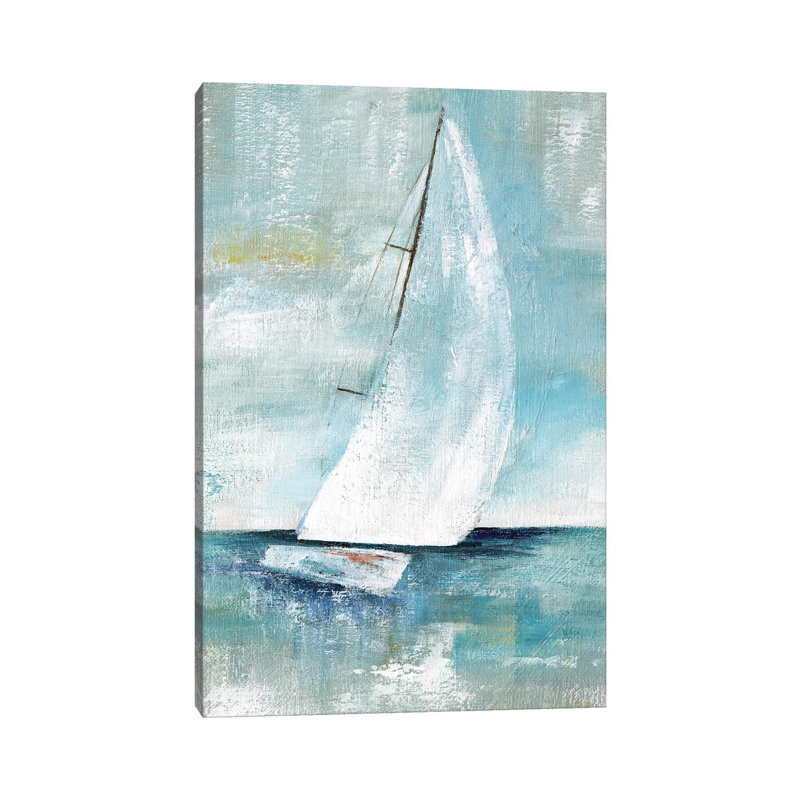 «Come Sailing I» par Nan - reproduction d'art sur toile tendue, H 40 po x l 26 po x P 1,5 po