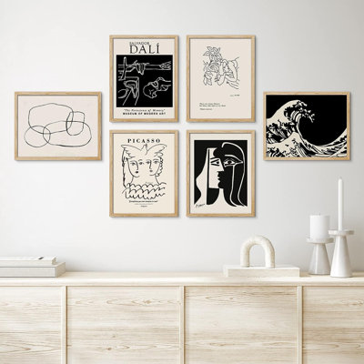 " Kanagawa Japan Wave Dali " by Pablo Picasso 6 - Pieces