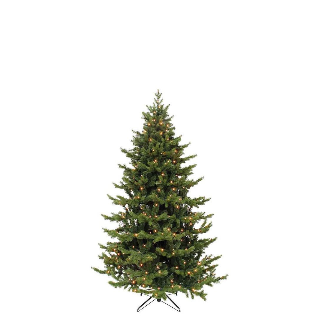 KÃ¼nstlicher Weihnachtsbaum 150 cm GrÃ¼n mit 120 LEDs WeiÃŸ und StÃ¤nder Deluxe