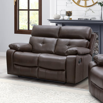 Upholstered 63.5'' Reclining Loveseat