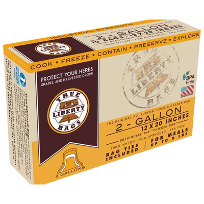 True Liberty Bags 2 Gallon Chicken Bags Home & Garden Food Storage Bags, 25 Pack