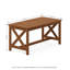 Abi-Jo Rectangular Solid Wood Outdoor Coffee Table - 45.2 cm W 89.9 cm D