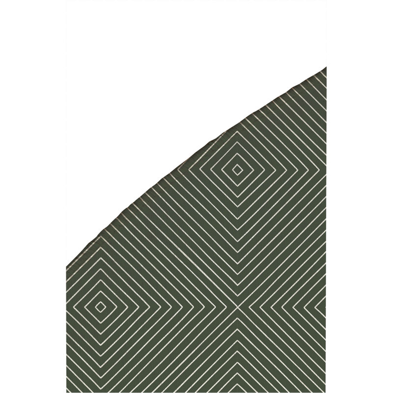 Eye Chev Non-Slip Outdoor Rug, Round 5'