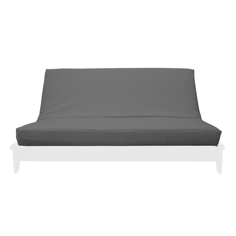 Premium Fabric Futon Cover, Full, Gray Cotton/Polyester