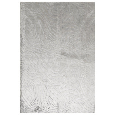 Hand-Knotted High-Quality Gray Area Rug