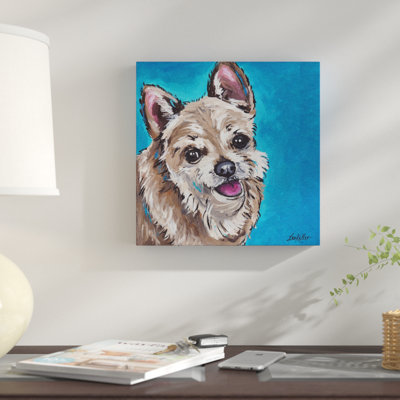 « too jolie chihuahua », reproduction de peinture à l’acrylique sur toile tendue