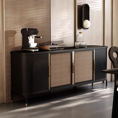 Armoire de rangement simple et moderne en rotin