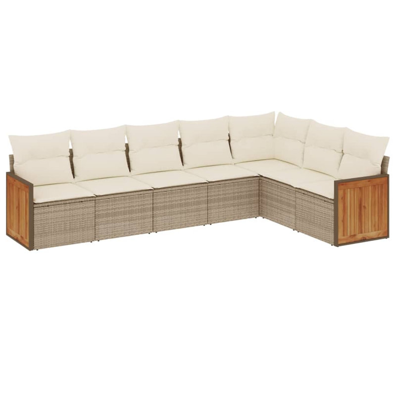 Grand canapé modulaire en rotin PE Vidaxl