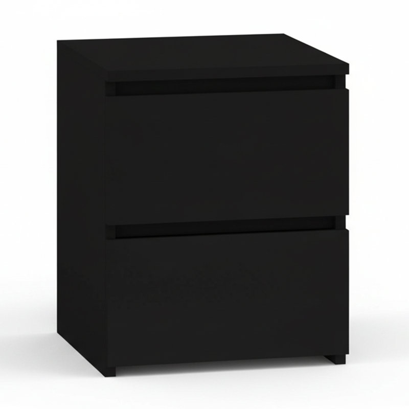Delancey 30 cm W Bedside Table, Black