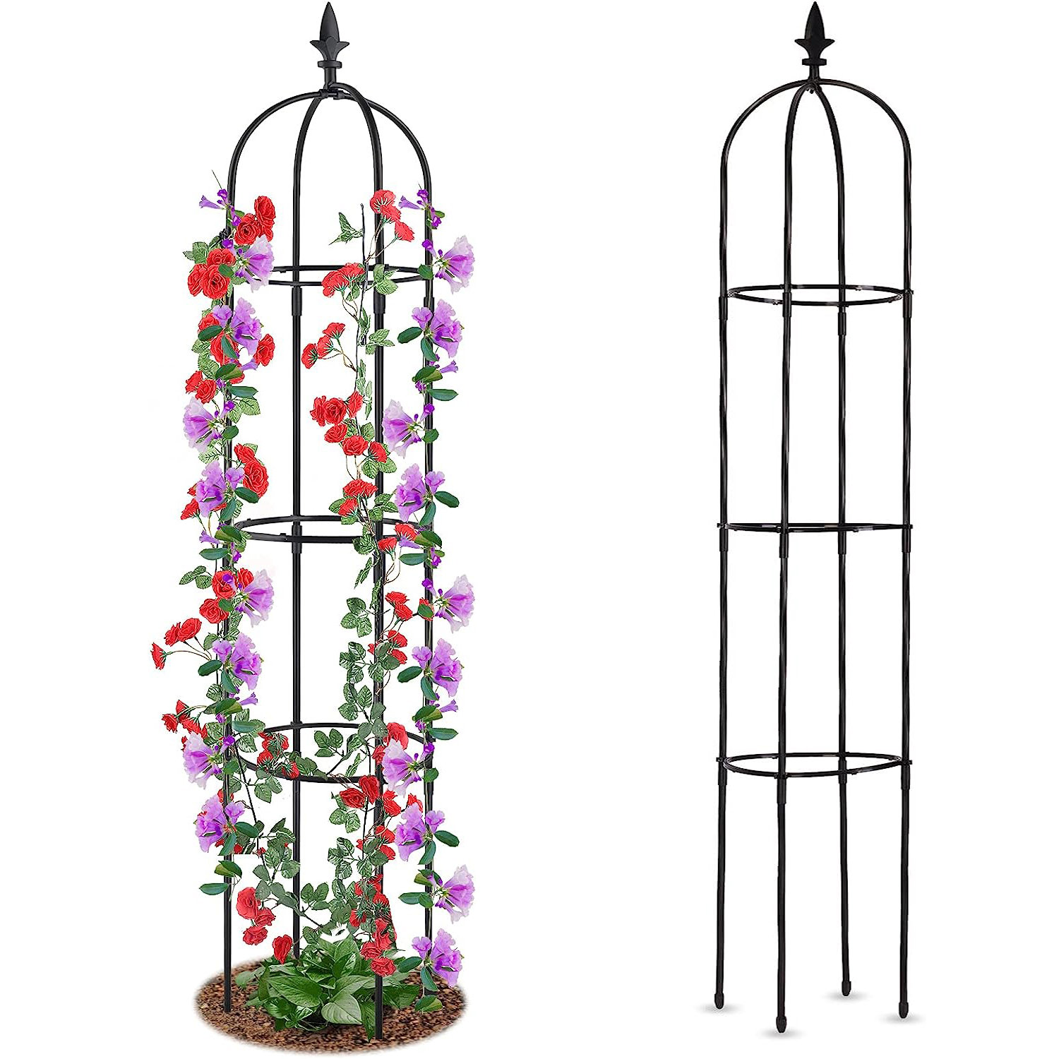 Red Barrel Studio® 69.7'' H x 10.2'' W Steel Obelisk Trellis - Wayfair ...